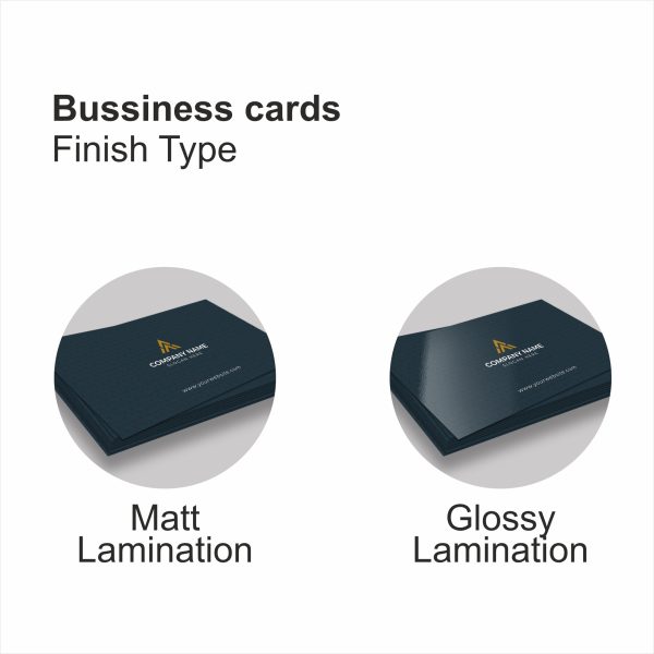 Square Business Cards - Finish Type