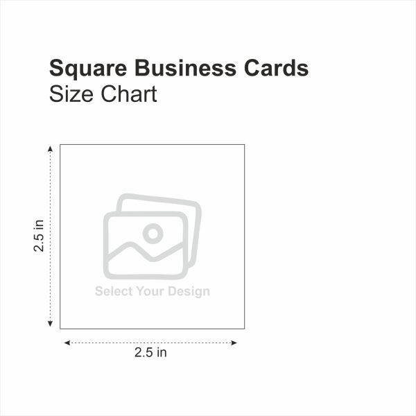 Square Business Cards - SIZE CHART